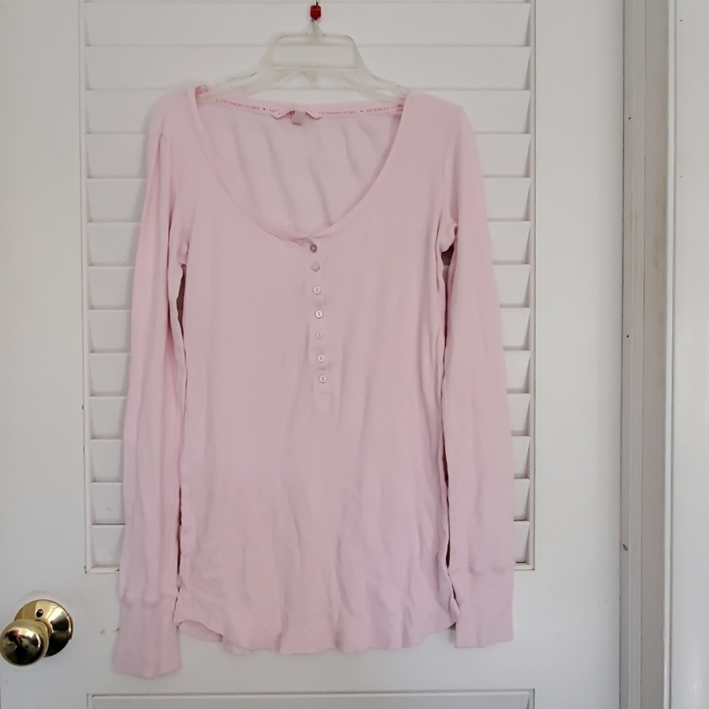 Victoria Secret long sleeved thermal shirt pink sm